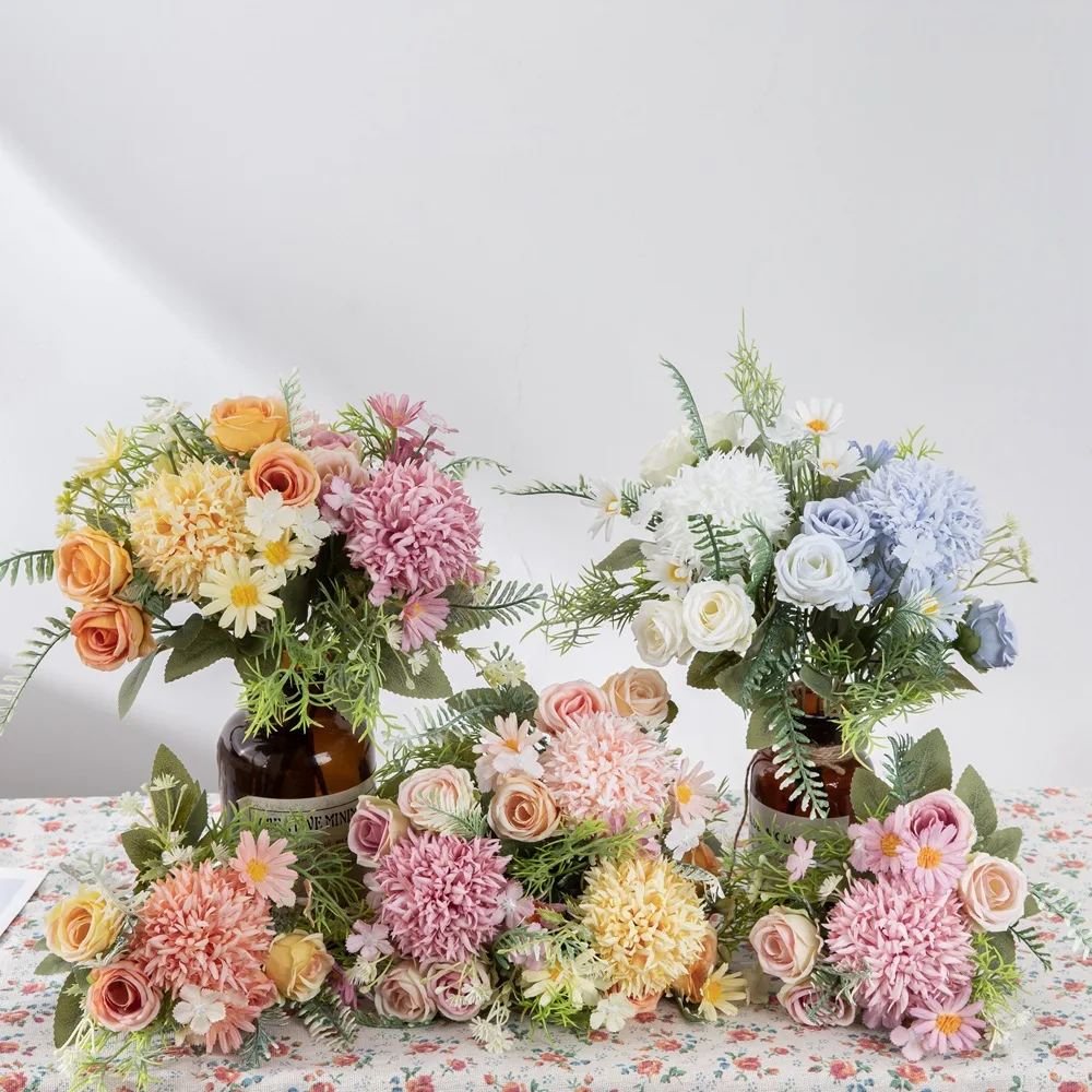 Artificial flower dandelion bouquet fake flowers and green plants wholesale wedding decoration crafts INS style
Artificial flower dandelion bouquet fake flowers and green plants wholesale wedding decoration crafts INS style