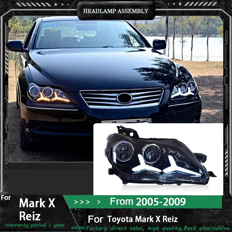 Стайлинг автомобиля для Toyota Mark X, светодиодные фары 2005-2009, фары Reiz DRL, указатель поворота, дальний свет, ангельские глазки, автоаксессуары
Стайлинг автомобиля для Toyota Mark X, светодиодные фары 2005-2009, фары Reiz DRL, указатель поворота, дальний свет, ангельские глазки, автоаксессуары