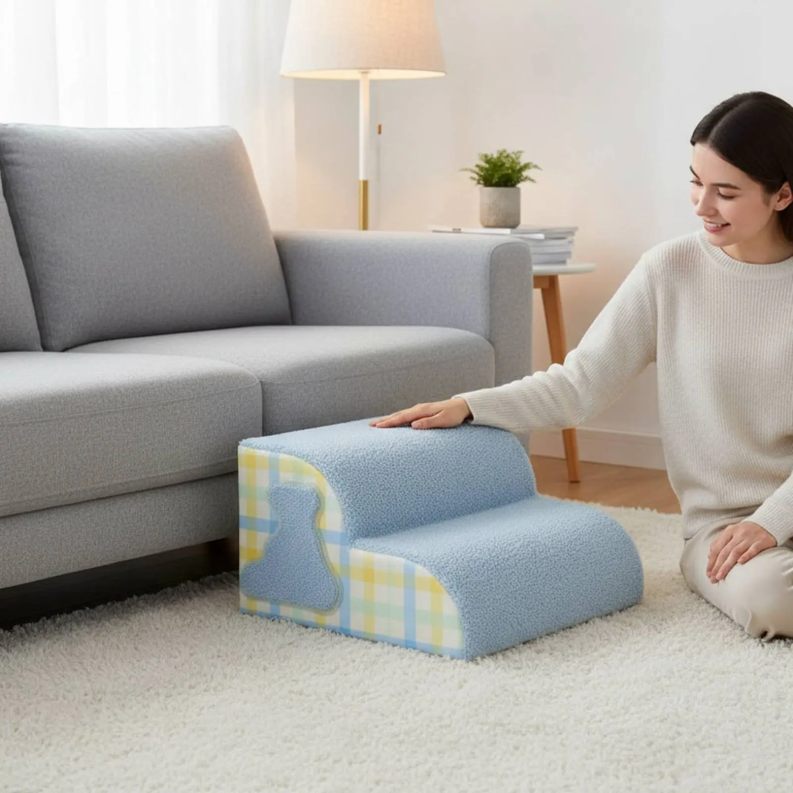 Soft Dog Stairs Non-Slip Soft Pet Steps Foam Dog Ramp Lightweight Foam Pet Steps Scuff Resistant for Bedside, Sofa Entry
Soft Dog Stairs Non-Slip Soft Pet Steps Foam Dog Ramp Lightweight Foam Pet Steps Scuff Resistant for Bedside, Sofa Entry