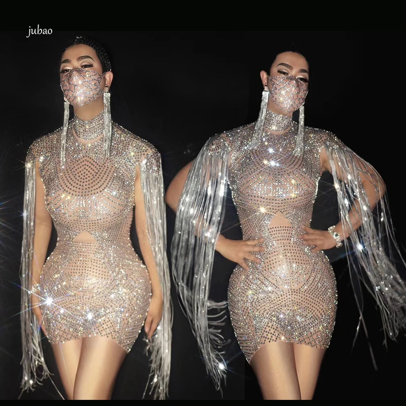 Drag Queen Short Skirt Ladys Sparkling Rhinestone Tassel Net Dress Dance Party Club Evening Stage Singer Celebration Bar Dj
Drag Queen Short Skirt Ladys Sparkling Rhinestone Tassel Net Dress Dance Party Club Evening Stage Singer Celebration Bar Dj