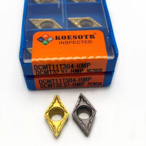 10PCS High quality cutting blade DCMT070204 DCMT11T304 DCMT11T308 HMP PC9030 NC3020 carbide inserts Internal Turning tool DCMT