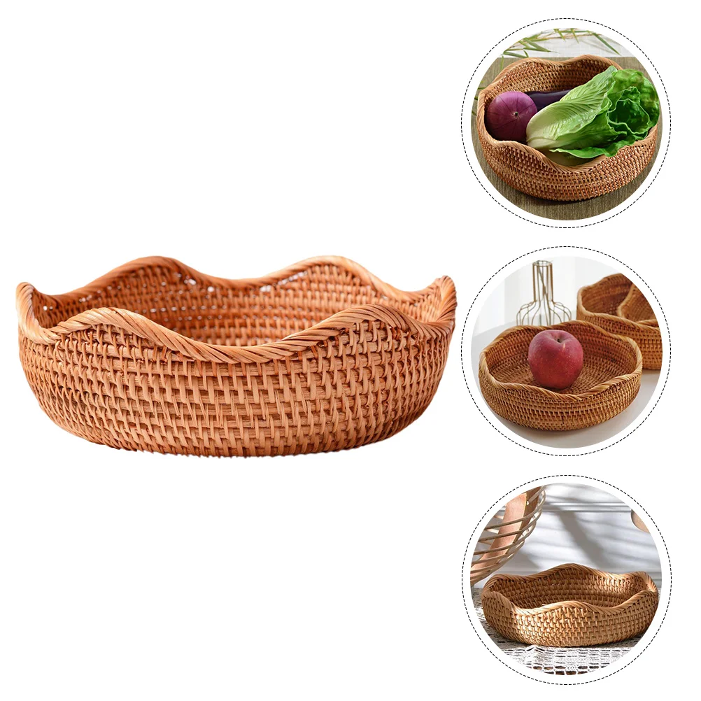 Rattan Storage Basket Natural Wicker Bread Box Fruit Tray Kitchen Round Baking Vegetables Container Home Decor Tabletop
Rattan Storage Basket Natural Wicker Bread Box Fruit Tray Kitchen Round Baking Vegetables Container Home Decor Tabletop