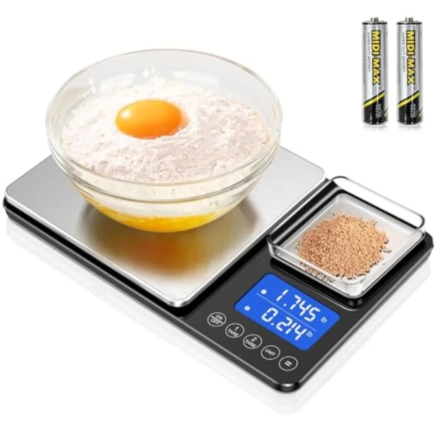 0.001oz/33lbs Dual Platform Food Kitchen Scales Digital Weight Grams and Ounces, Two Precisions Kitchen Scale for Sourdough Bre
0.001oz/33lbs Dual Platform Food Kitchen Scales Digital Weight Grams and Ounces, Two Precisions Kitchen Scale for Sourdough Bre