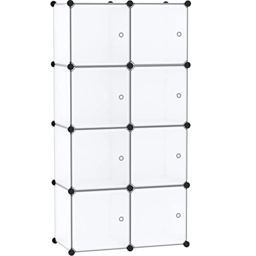 Cube Storage Organizer with Doors, 8-Cube Shelf, Closet Cabinet, DIY Plastic Modular Bookshelf, Storage Shelves Ideal for Bedro
Cube Storage Organizer with Doors, 8-Cube Shelf, Closet Cabinet, DIY Plastic Modular Bookshelf, Storage Shelves Ideal for Bedro