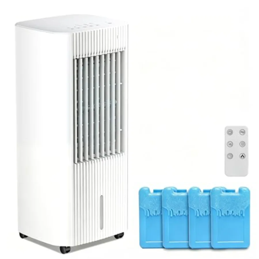 Portable air cooler for apartments bedroom office: white 3-in-1 swamp cooler with ice packs, 15H timer, 3 speeds/modes, windowl
Portable air cooler for apartments bedroom office: white 3-in-1 swamp cooler with ice packs, 15H timer, 3 speeds/modes, windowl