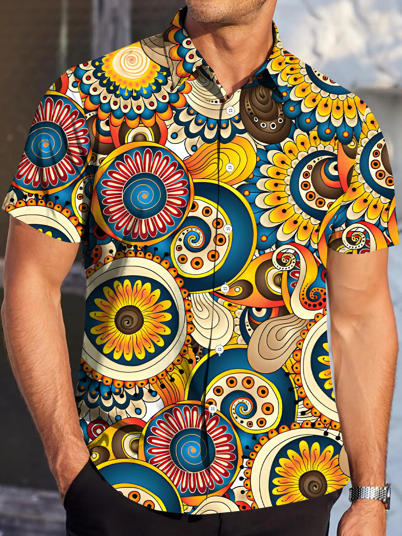 Men's FlaMen's Paisley Button-Up Shirt - Lightweight Summer Shirt with Classic Point Collar, Easy-Care Buttosummer shirt
Men's FlaMen's Paisley Button-Up Shirt - Lightweight Summer Shirt with Classic Point Collar, Easy-Care Buttosummer shirt