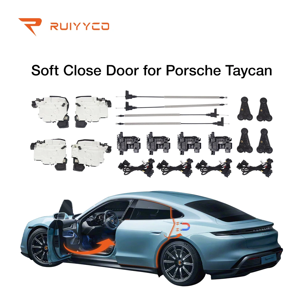 Комплект электропривода плавного закрытия дверей с защитой от защемления для Porsche Taycan 2019-2025, система электрического замка для седана EV, апгрейд 
Комплект электропривода плавного закрытия дверей с защитой от защемления для Porsche Taycan 2019-2025, система электрического замка для седана EV, апгрейд