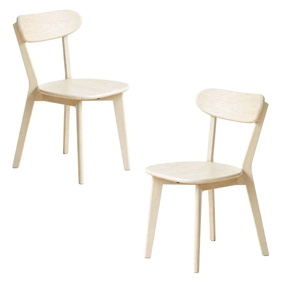 Wood Dining Chairs Set of 2, FAS Grade Oak, Cream White Wash Finish, Curved Back with Outer SwordLeg Design, Easy Assembly, 400
Wood Dining Chairs Set of 2, FAS Grade Oak, Cream White Wash Finish, Curved Back with Outer SwordLeg Design, Easy Assembly, 400