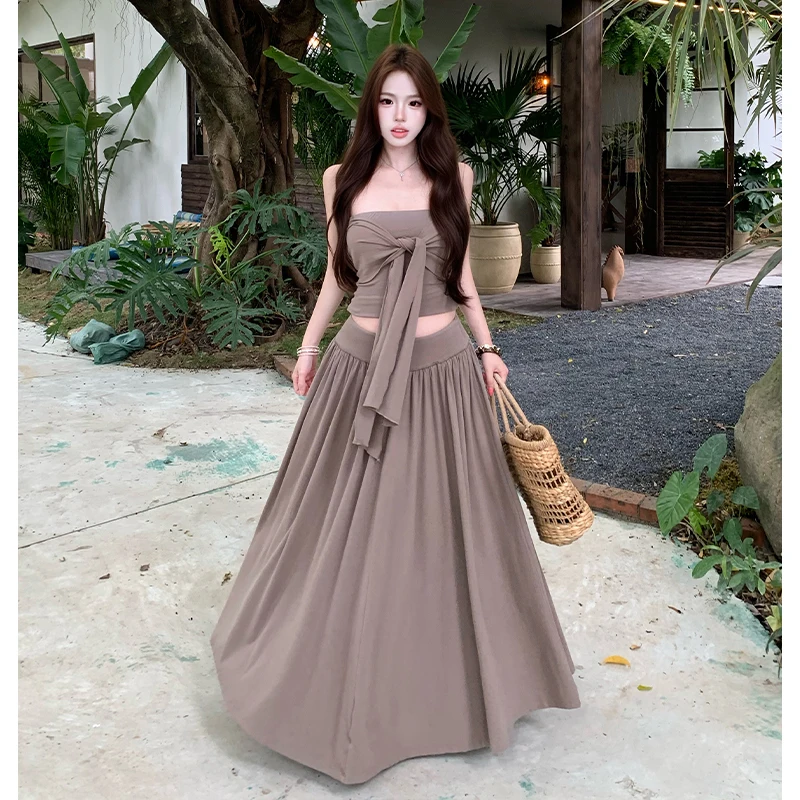 Elegant Waist-Cinching One-Shoulder Midi Dress Women's Fashion Summer 2026 New Arrival High-Quality Long Skirt Single Piece
Elegant Waist-Cinching One-Shoulder Midi Dress Women's Fashion Summer 2026 New Arrival High-Quality Long Skirt Single Piece