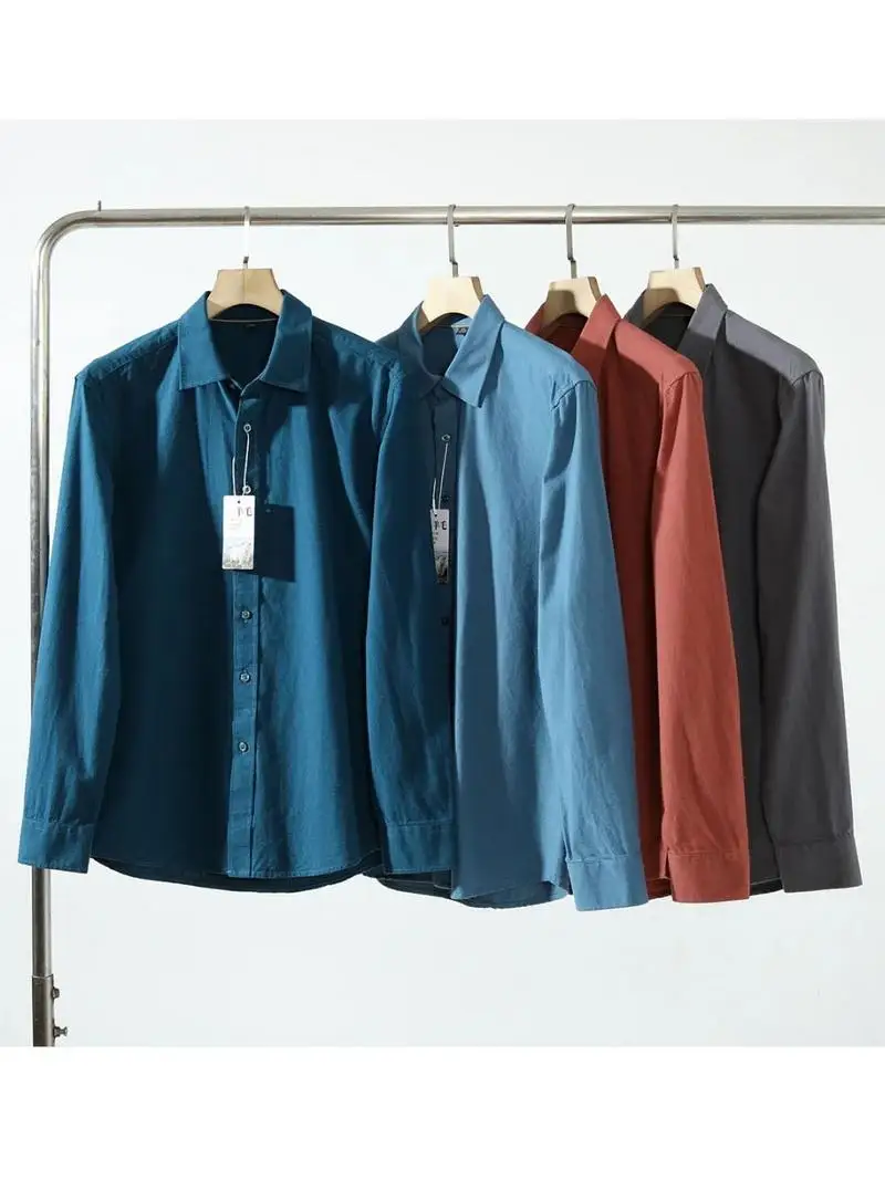 Autumn Winter New Style Men's Long Sleeve Shirt Business Casual Pure Color Base Layer Breathable Cotton Wool Blend Shirt
Autumn Winter New Style Men's Long Sleeve Shirt Business Casual Pure Color Base Layer Breathable Cotton Wool Blend Shirt