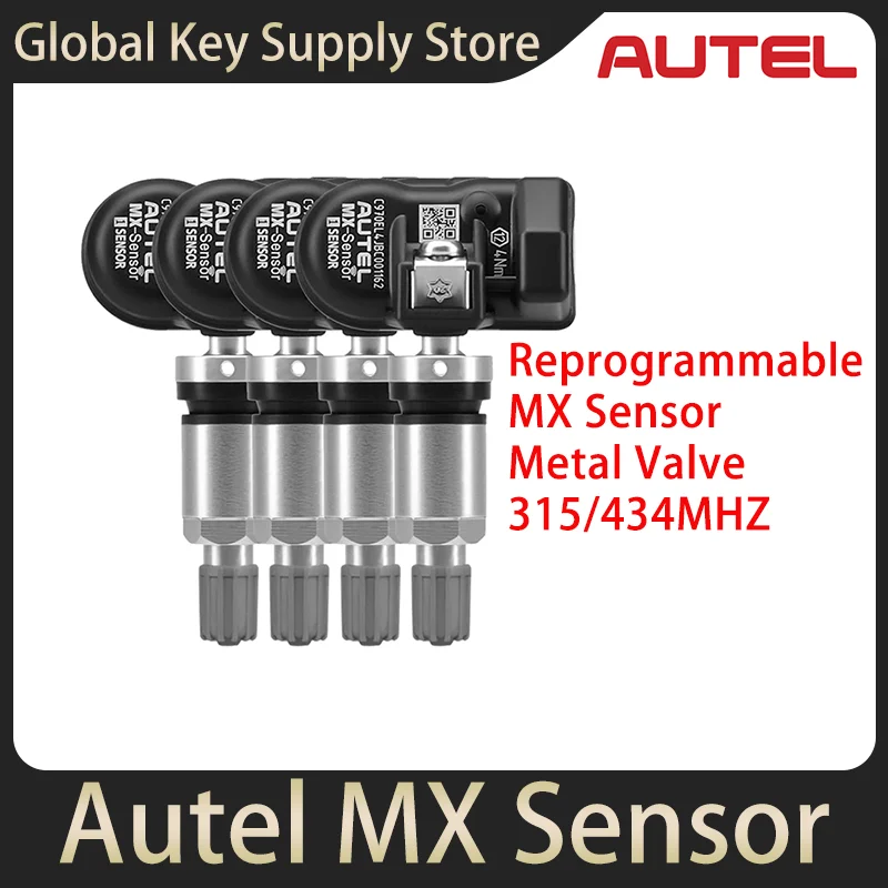 4PCS Autel MX Sensor 434/315Mhz Metal Valve Reprogrammable Universal Interchangeable TPMS Sensor TS508 TS608 ITS600 808-TS 900TS
4PCS Autel MX Sensor 434/315Mhz Metal Valve Reprogrammable Universal Interchangeable TPMS Sensor TS508 TS608 ITS600 808-TS 900TS