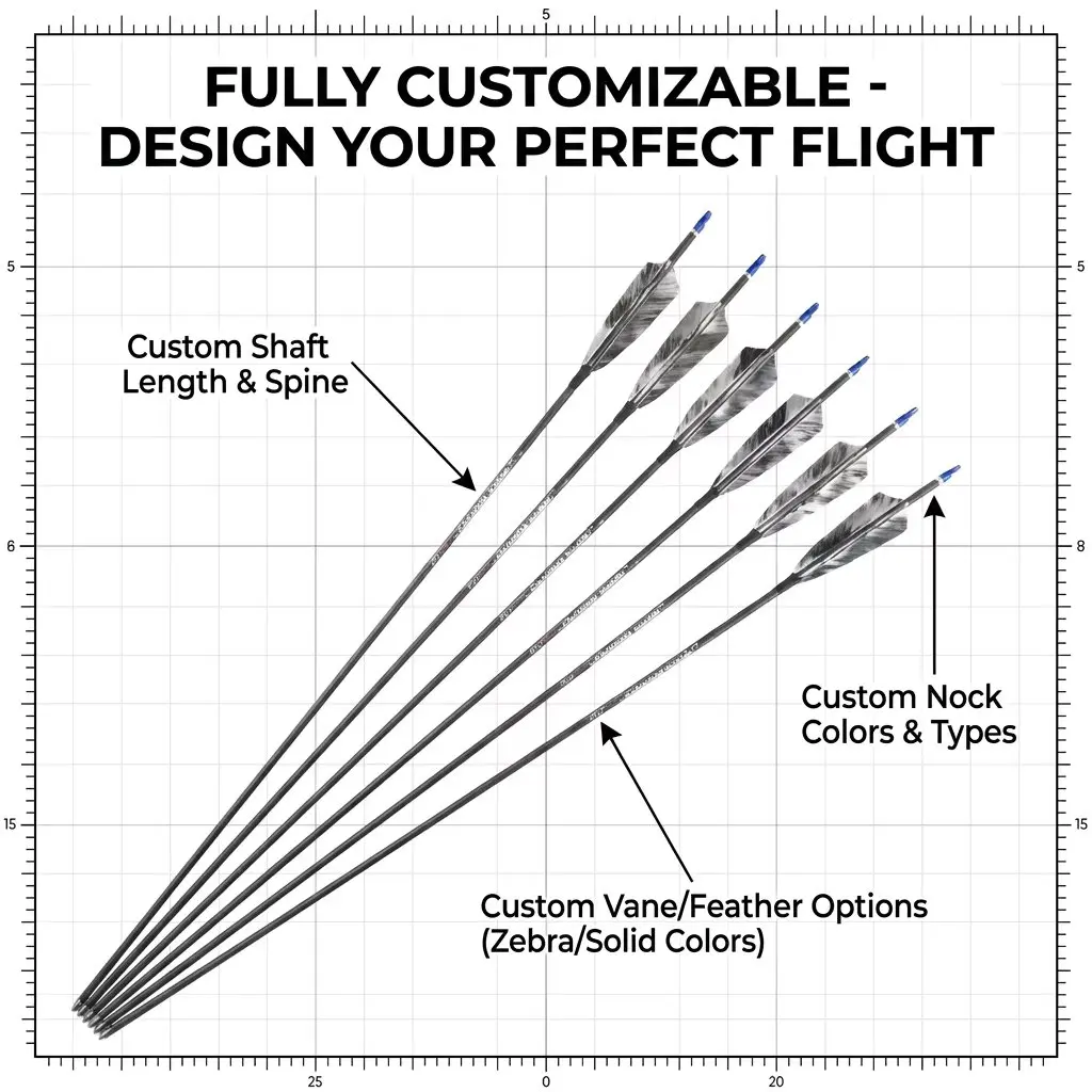 Pinals Archery Pure Carbon Arrow Spine 400 500 600 700 800 900 1000 30Inch Shafts Compound Recurve Bows Longbow Hunting 12PCS
Pinals Archery Pure Carbon Arrow Spine 400 500 600 700 800 900 1000 30Inch Shafts Compound Recurve Bows Longbow Hunting 12PCS