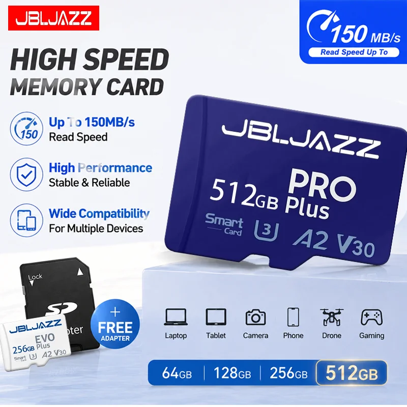 Extreme Pro TF Card 512GB EVO PLUS SD Card 256GB 128GB 64GB A2 Class 10 UHS-1 flash card Memory card For Phone Camera Drone
Extreme Pro TF Card 512GB EVO PLUS SD Card 256GB 128GB 64GB A2 Class 10 UHS-1 flash card Memory card For Phone Camera Drone
