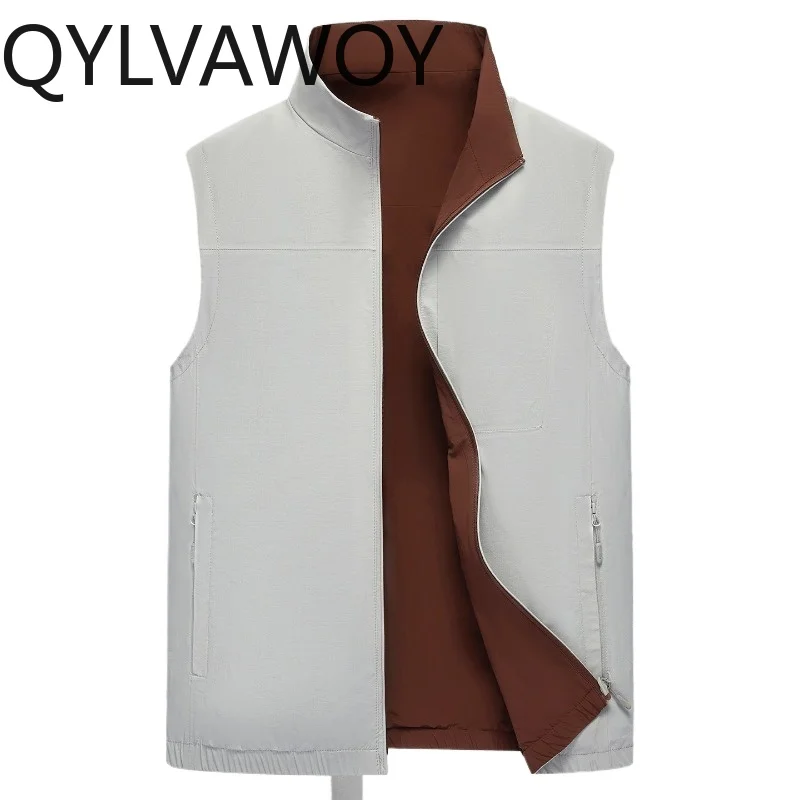 QYLVAWOY Man Jacket Sleeveless Stand Collar Men's Vests Mens Jackets Veste Homme Double-sided Wearable Waistcoat Business Casual
QYLVAWOY Man Jacket Sleeveless Stand Collar Men's Vests Mens Jackets Veste Homme Double-sided Wearable Waistcoat Business Casual