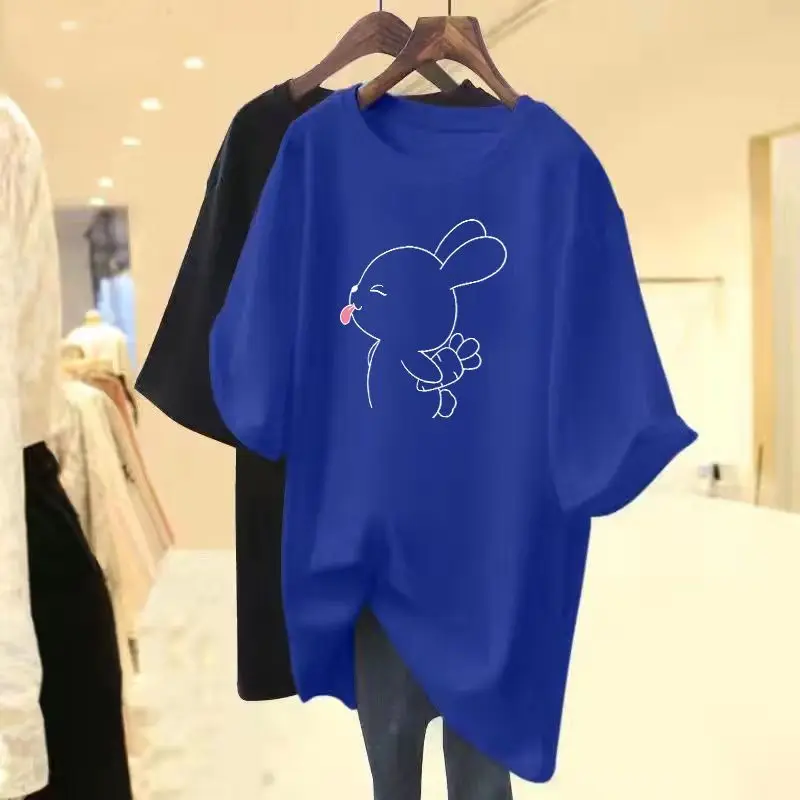 Women Casual O-neck T-shirt Summer Fashion Chic Printed Loose Tunic Comfortable Soft Pure Cotton Tops
Women Casual O-neck T-shirt Summer Fashion Chic Printed Loose Tunic Comfortable Soft Pure Cotton Tops