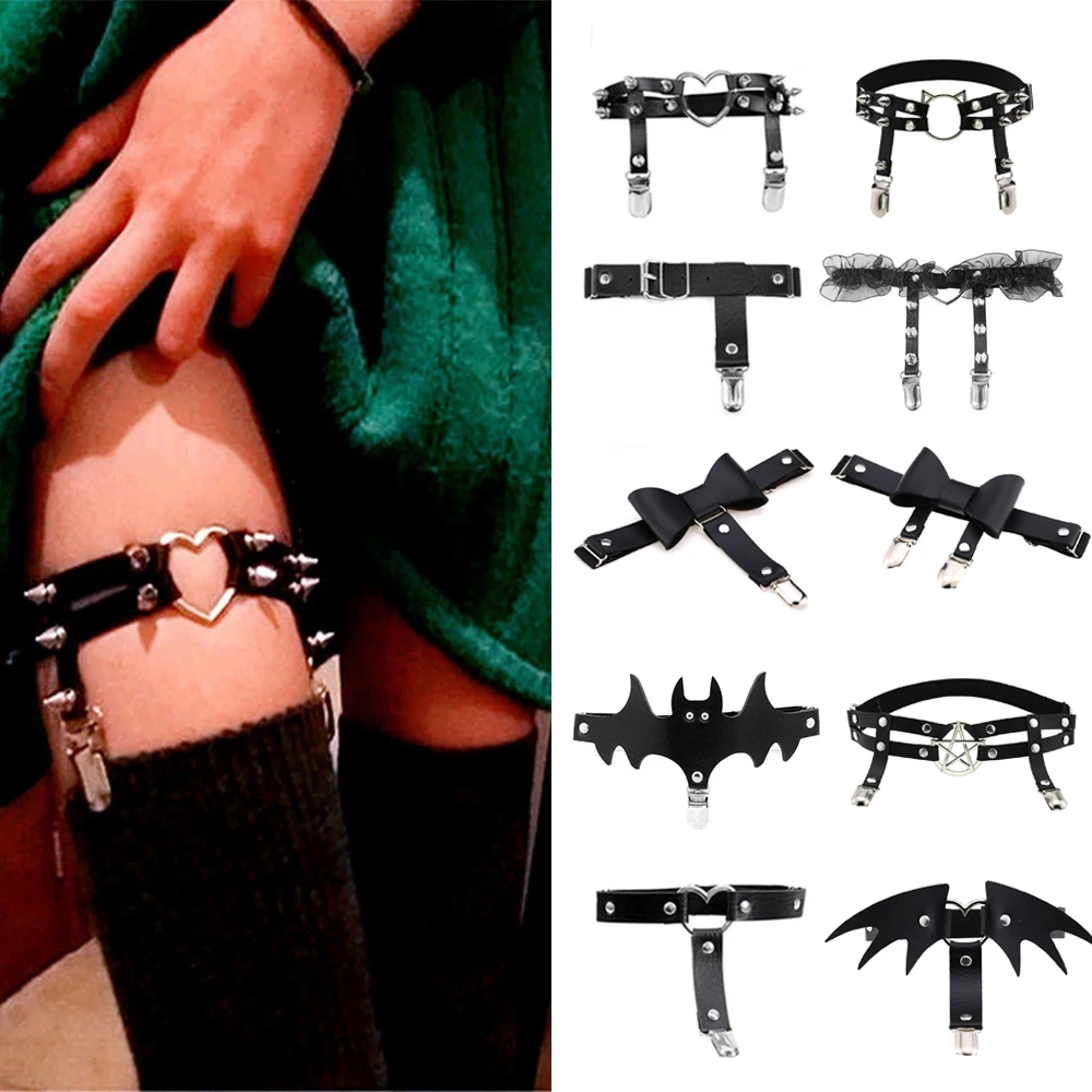 Sexy Elastic Pu Leather Garter Belts Women Heart Leg Chain Ring Punk Thigh Stokings Clip Body Harness Garter Suspender Strap
Sexy Elastic Pu Leather Garter Belts Women Heart Leg Chain Ring Punk Thigh Stokings Clip Body Harness Garter Suspender Strap