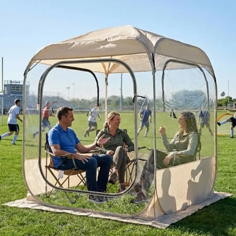 Pop Up Sports Tent, Portable Waterproof Clear Tent with Removable Top Cover for 2-3 Person, Instant Setup, Spacious BubbleTent
Pop Up Sports Tent, Portable Waterproof Clear Tent with Removable Top Cover for 2-3 Person, Instant Setup, Spacious BubbleTent