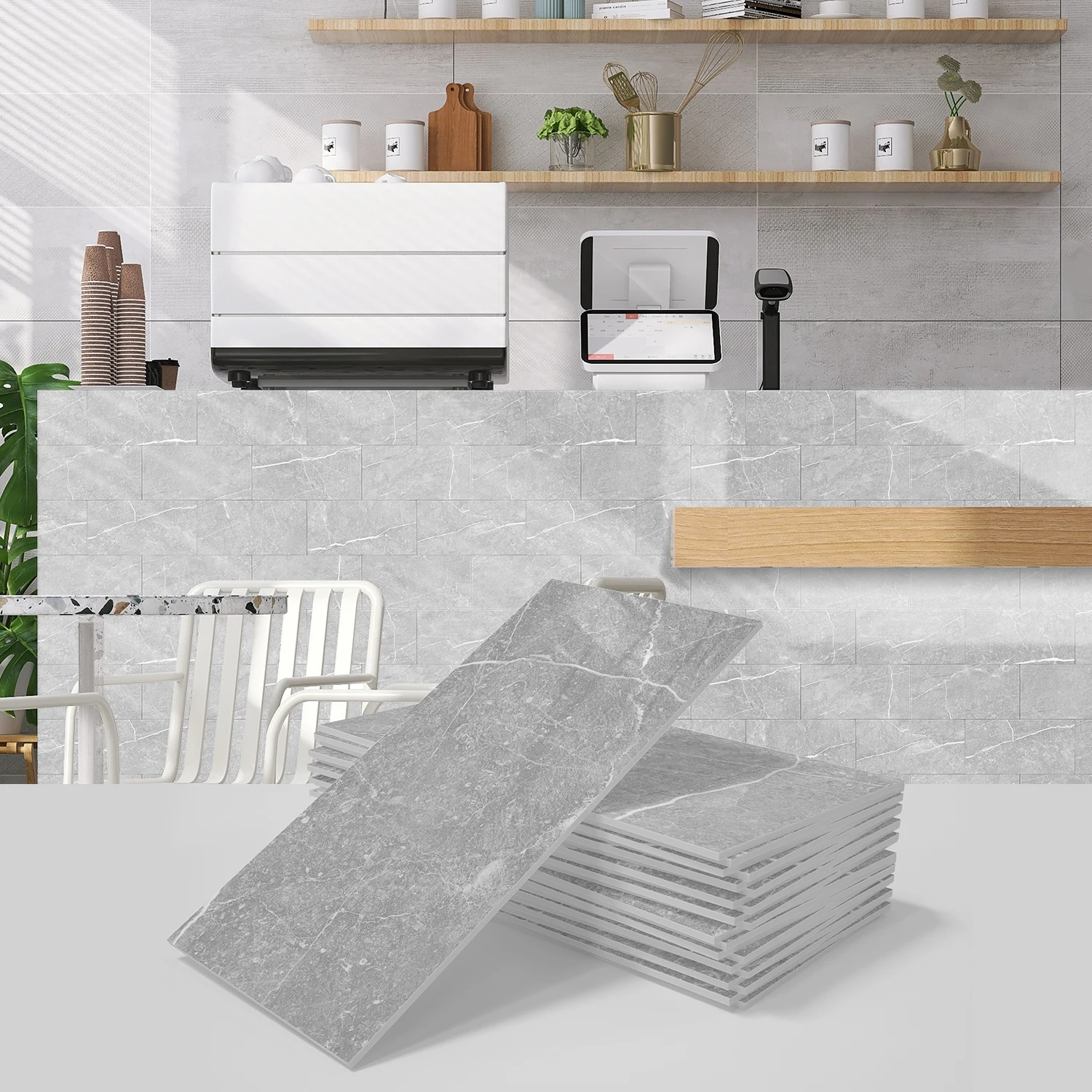 16/32/64 pieces of gray stone patterned ceramic tile stickers, self-adhesive and removable kitchen decoration vinyl stickers
16/32/64 pieces of gray stone patterned ceramic tile stickers, self-adhesive and removable kitchen decoration vinyl stickers