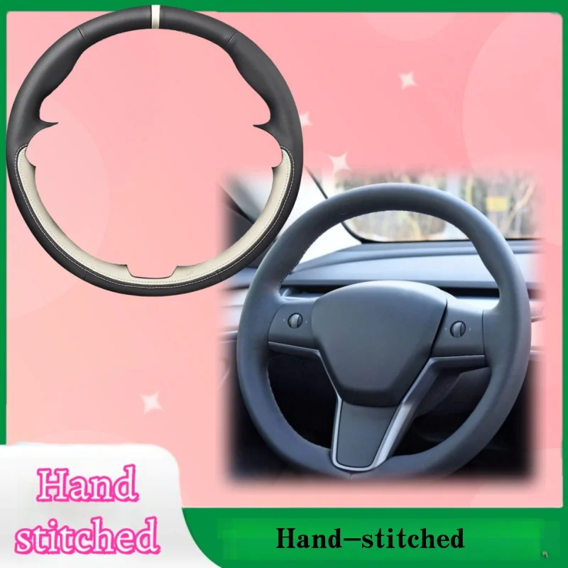 Hand-stitched Carbon Fiber Genuine Leather Steering Wheel Cover For Tesla Model 3 2015-2021 Model Y 2019-2021 Car Accessories
Hand-stitched Carbon Fiber Genuine Leather Steering Wheel Cover For Tesla Model 3 2015-2021 Model Y 2019-2021 Car Accessories