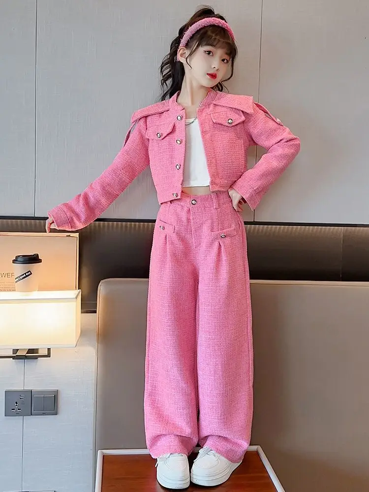 New Spring and Summer Fashion Top and Trousers Simple Casual Two-piece SetGirls Clothes Suits Children 2025 Clothes Children
New Spring and Summer Fashion Top and Trousers Simple Casual Two-piece SetGirls Clothes Suits Children 2025 Clothes Children