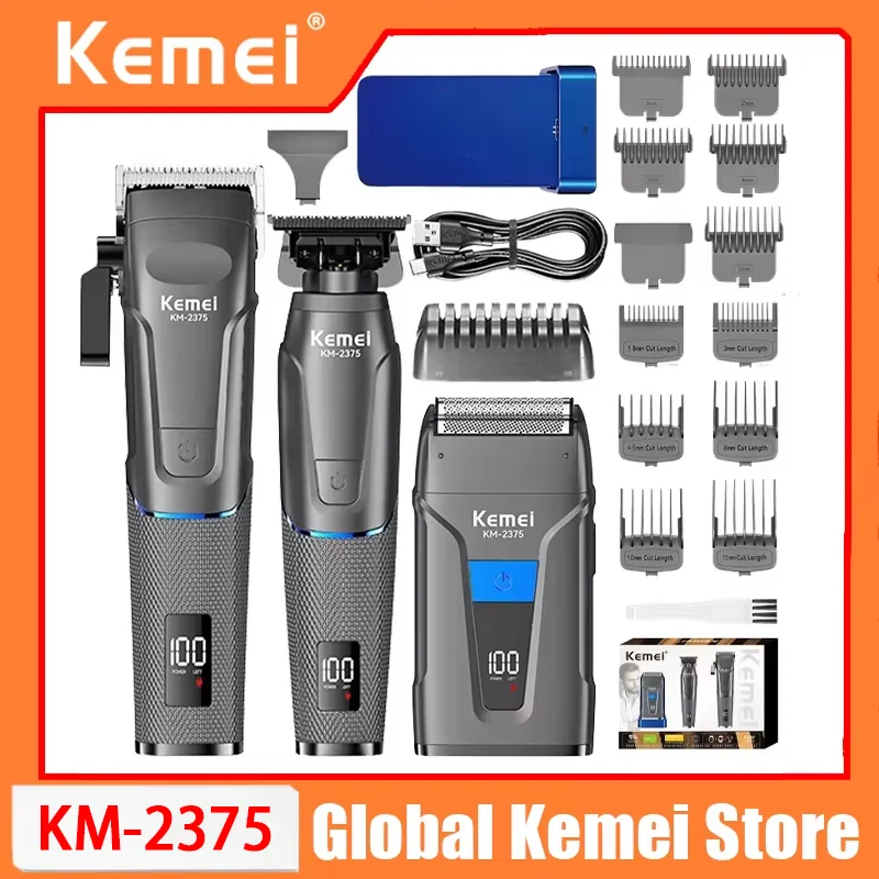 Kemei Hair Salon Professional Hair Clipper and Shaving Set Mini Shaver Carving Scissor Professional Digital Hair Clipper KM-2375
Kemei Hair Salon Professional Hair Clipper and Shaving Set Mini Shaver Carving Scissor Professional Digital Hair Clipper KM-2375