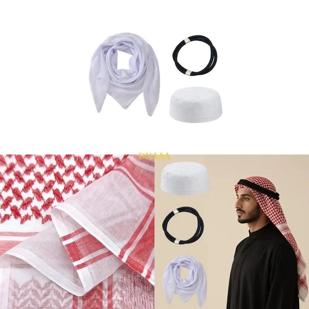 DXAA Shmagh Arabic Head Scarf Set Adjustable For Various Activities And Fashionable Styling
DXAA Shmagh Arabic Head Scarf Set Adjustable For Various Activities And Fashionable Styling