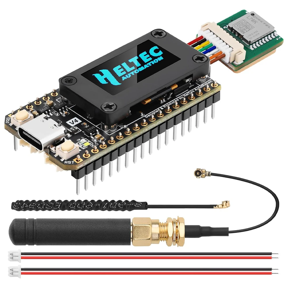New Heltec V4 0.96inch OLED Solar Powered LoRa 32 Dev-Board GPS ESP32 SX1262 WiFi BLE Low Power For Arduino IoT Meshtastic
New Heltec V4 0.96inch OLED Solar Powered LoRa 32 Dev-Board GPS ESP32 SX1262 WiFi BLE Low Power For Arduino IoT Meshtastic
