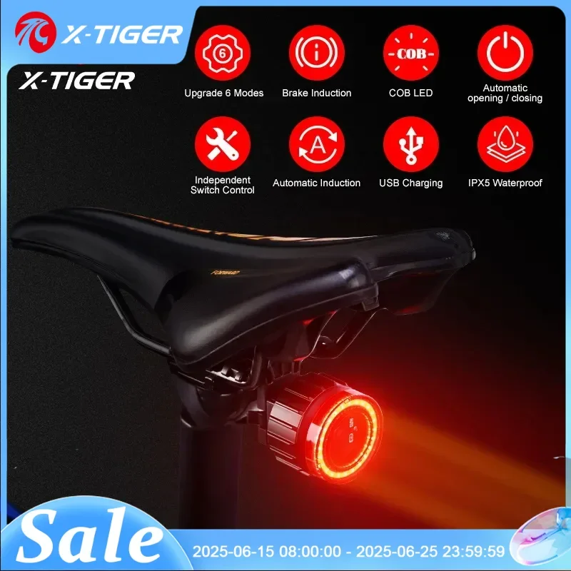 X-TIGER Smart Bicycle Taillight Ultra Bright Riding Safety Auto On/Off Safety Warning Bicycle Light Sensing Rear Lights
X-TIGER Smart Bicycle Taillight Ultra Bright Riding Safety Auto On/Off Safety Warning Bicycle Light Sensing Rear Lights