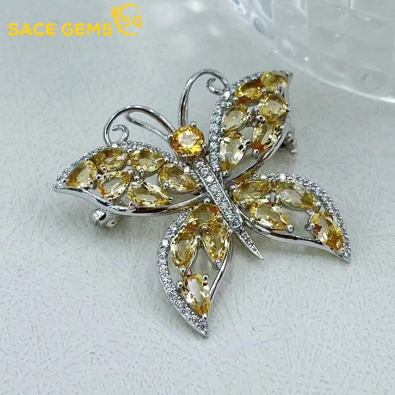 SACE GEMS New 925 Sterling Silver 3*5MM Natural Citrine Gemstone Brooch for Women Engagement Cocktail Party Fine Jewelry Gift
SACE GEMS New 925 Sterling Silver 3*5MM Natural Citrine Gemstone Brooch for Women Engagement Cocktail Party Fine Jewelry Gift