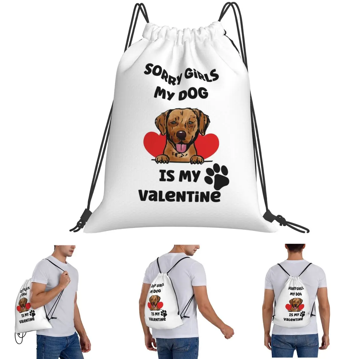 Sorry Girls My Dog Is My Valentine Backpacks Portable Drawstring Bags Sports Bag Book Bags for Man Woman Students
Sorry Girls My Dog Is My Valentine Backpacks Portable Drawstring Bags Sports Bag Book Bags for Man Woman Students