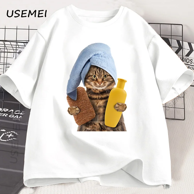 Funny Cat Washes T Shirt Bathtub Animal Clean T-shirt Men Women Casual Cotton Shor Sleeve O Neck Tee Shirt Funny Cat Lover Tees
Funny Cat Washes T Shirt Bathtub Animal Clean T-shirt Men Women Casual Cotton Shor Sleeve O Neck Tee Shirt Funny Cat Lover Tees
