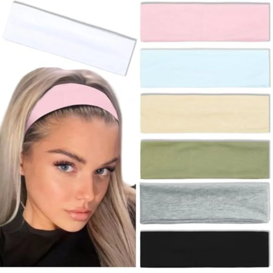Trendy Non-Slip Headbands Set for Women - 7PCS Elastic Soft Thick Cotton Cloth Headbands for Yoga, Running, Workout, and Sports
Trendy Non-Slip Headbands Set for Women - 7PCS Elastic Soft Thick Cotton Cloth Headbands for Yoga, Running, Workout, and Sports