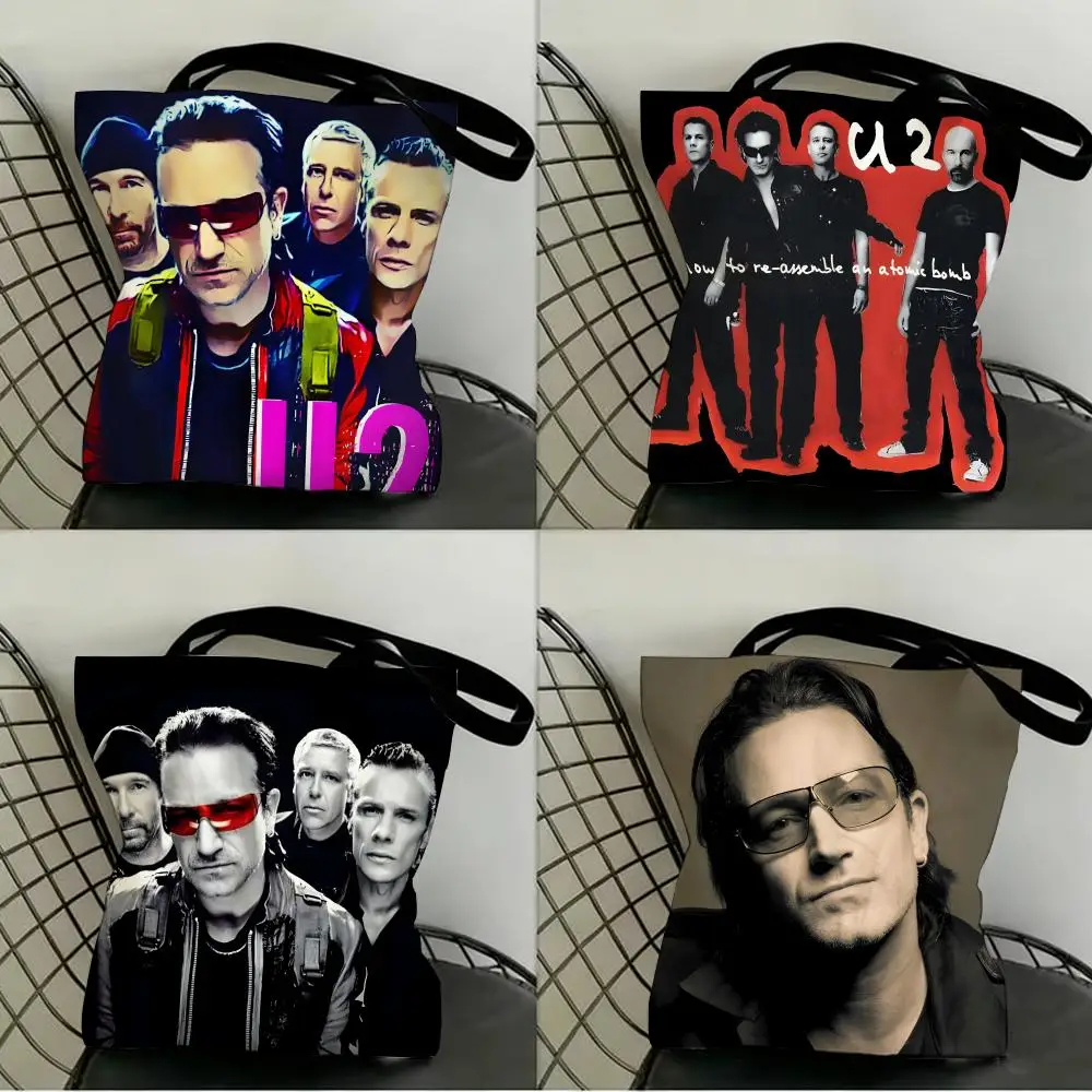 Сумки для хранения вещей U2 Rock Music Band, модная универсальная холщовая сумка через плечо большой вместимости, женская повседневная универсальная сумка-тоут
Сумки для хранения вещей U2 Rock Music Band, модная универсальная холщовая сумка через плечо большой вместимости, женская повседневная универсальная сумка-тоут