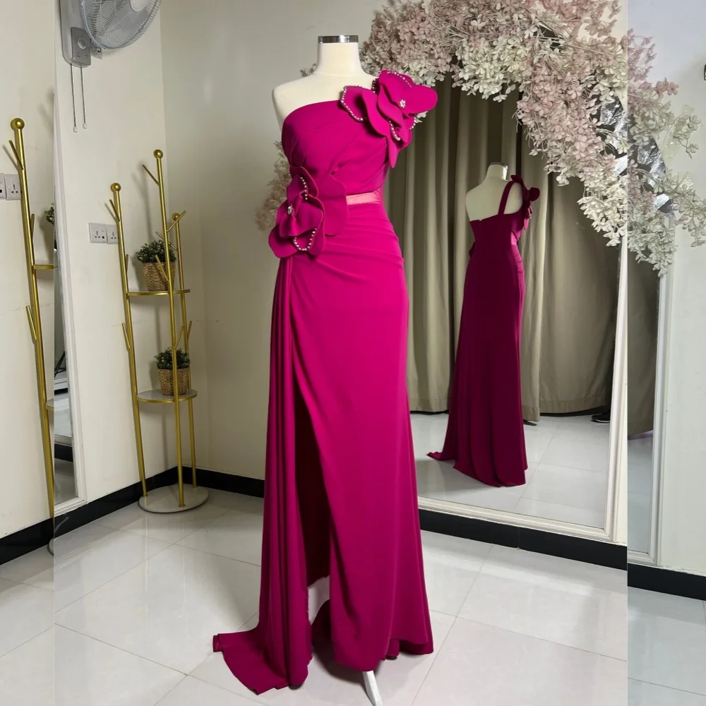 Pastrol Matching Jersey Handmade Flower Beading Pleat Straight One-shoulder Long Dresses Cocktail Dresses Chinese Style Casual
Pastrol Matching Jersey Handmade Flower Beading Pleat Straight One-shoulder Long Dresses Cocktail Dresses Chinese Style Casual