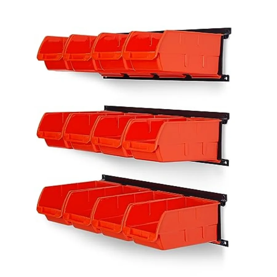 Wall Mounted Storage Bins, Plastic Hanging Storage Organizer Bins, Garage Tool Storage System for Screws, Nuts, Bolts, Nails, a
Wall Mounted Storage Bins, Plastic Hanging Storage Organizer Bins, Garage Tool Storage System for Screws, Nuts, Bolts, Nails, a