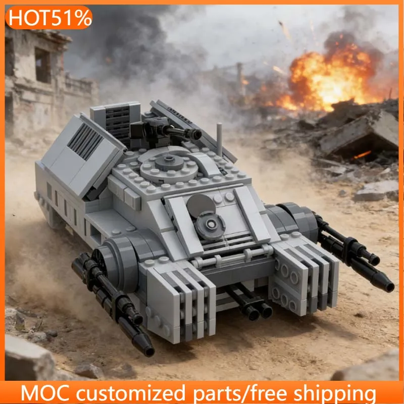 430 деталей, конструктор бронетехники TXMOC-225 GAVs Suppressor MOC, модульный набор для сборки, игрушка для мальчиков, подарок на день рождения
430 деталей, конструктор бронетехники TXMOC-225 GAVs Suppressor MOC, модульный набор для сборки, игрушка для мальчиков, подарок на день рождения