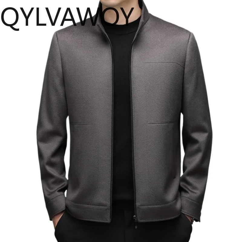 Мужская куртка QYLVAWOY из 80% овечьей шерсти, осенне-зимнее пальто из кашемира, высококачественная теплая одежда с воротником-стойкой для мужчин
Мужская куртка QYLVAWOY из 80% овечьей шерсти, осенне-зимнее пальто из кашемира, высококачественная теплая одежда с воротником-стойкой для мужчин