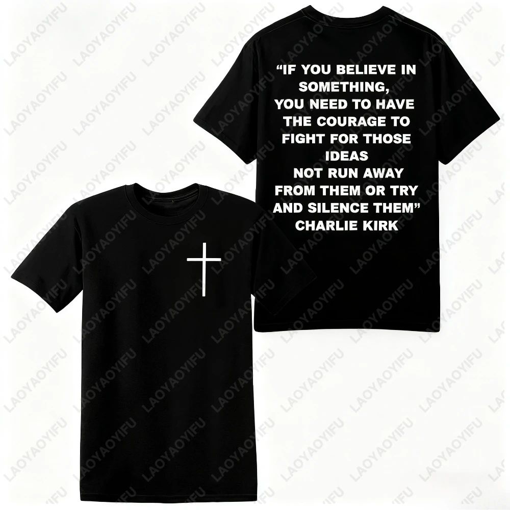 Charlie Kirk Support Statement Printed Men Cotton T-Shirt Christian Wear Simple Classic Tshirt Unisex Trending Popular Tops 
Charlie Kirk Support Statement Printed Men Cotton T-Shirt Christian Wear Simple Classic Tshirt Unisex Trending Popular Tops