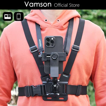 Vamson 스마트폰 체스트 스트랩 스탠드, 360 도 회전식 휴대폰 홀더, 아이폰 마운트 어댑터, 삼성 모바일폰 스탠드