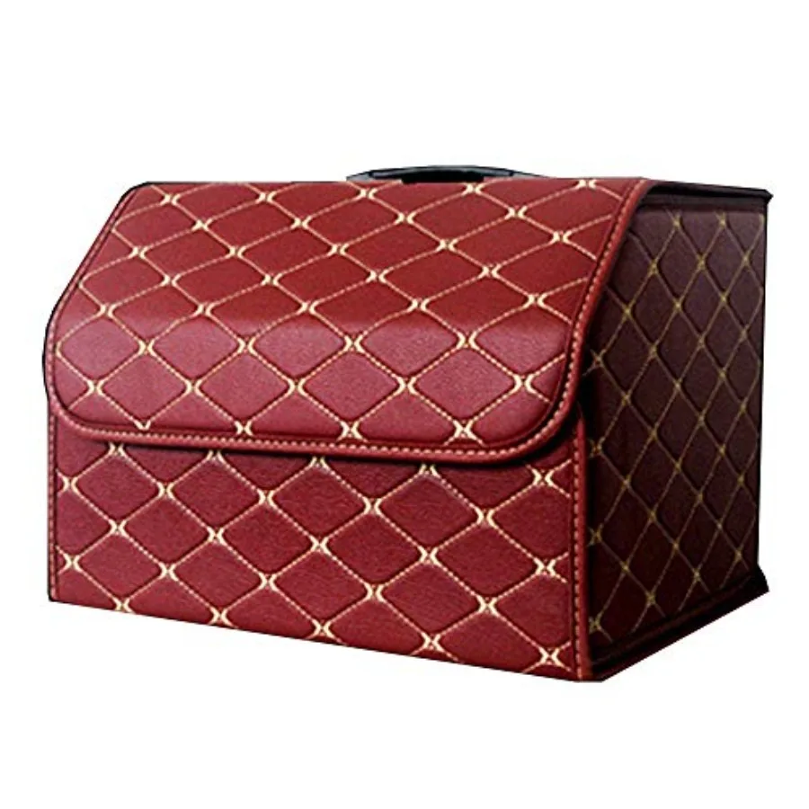 Car Truck Organizer with Cover/ingle Platic Handle, Heavy Duty PU Leather Portable Cargo torage Box eat Back Container Foldable
Car Truck Organizer with Cover/ingle Platic Handle, Heavy Duty PU Leather Portable Cargo torage Box eat Back Container Foldable