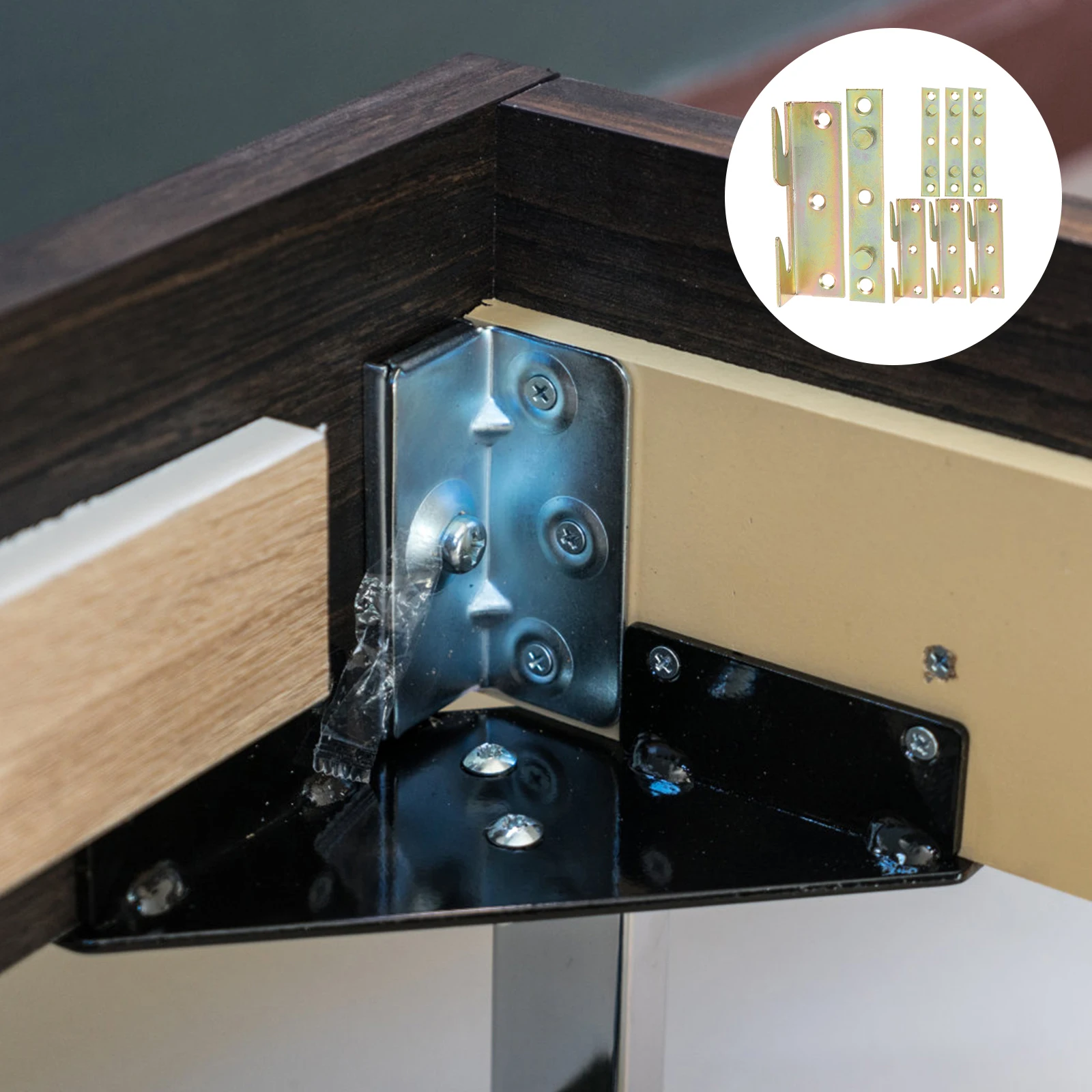 8pcs Bed Frame Brackets Cold-Rolled Steel Heavy Duty For Wood Metal Bed Rail Headboard Footboard Replacement Hardware Fittings
8pcs Bed Frame Brackets Cold-Rolled Steel Heavy Duty For Wood Metal Bed Rail Headboard Footboard Replacement Hardware Fittings