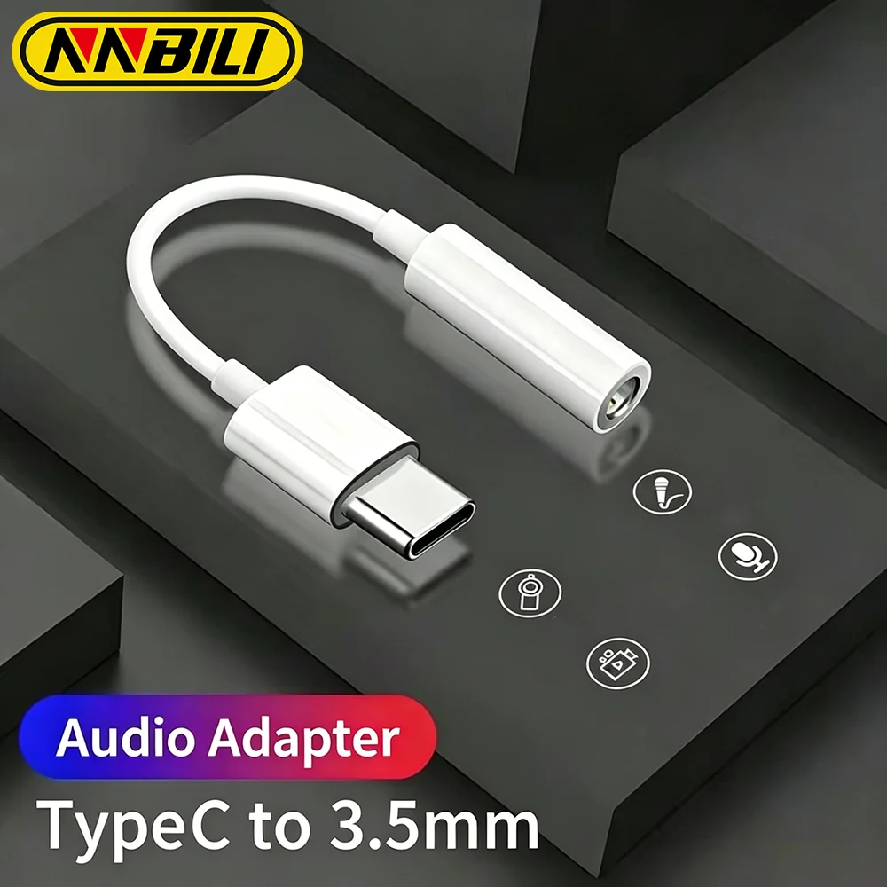 NNBILI USB Type C To 3.5 Jack Earphone Adapter USB-C 3 5mm Audio Cable Converter For IPhone 16 17 Pro MAX Samsung Huawei Xiaomi
NNBILI USB Type C To 3.5 Jack Earphone Adapter USB-C 3 5mm Audio Cable Converter For IPhone 16 17 Pro MAX Samsung Huawei Xiaomi