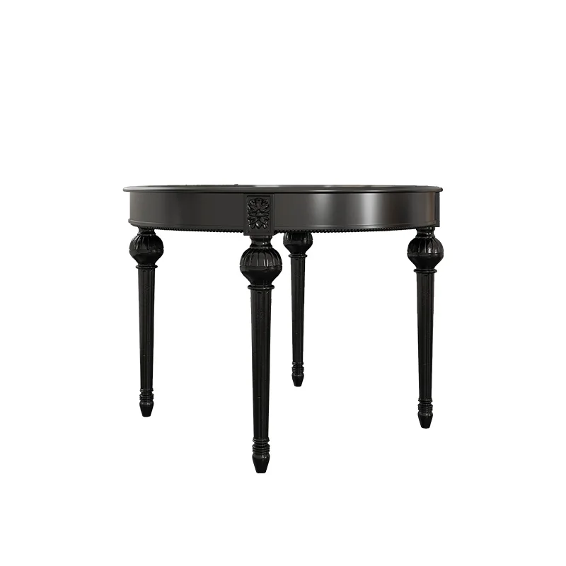 French Style Vintage Dining Table Solid Wood Small Apartment Dining Table Occasional Table Black
French Style Vintage Dining Table Solid Wood Small Apartment Dining Table Occasional Table Black