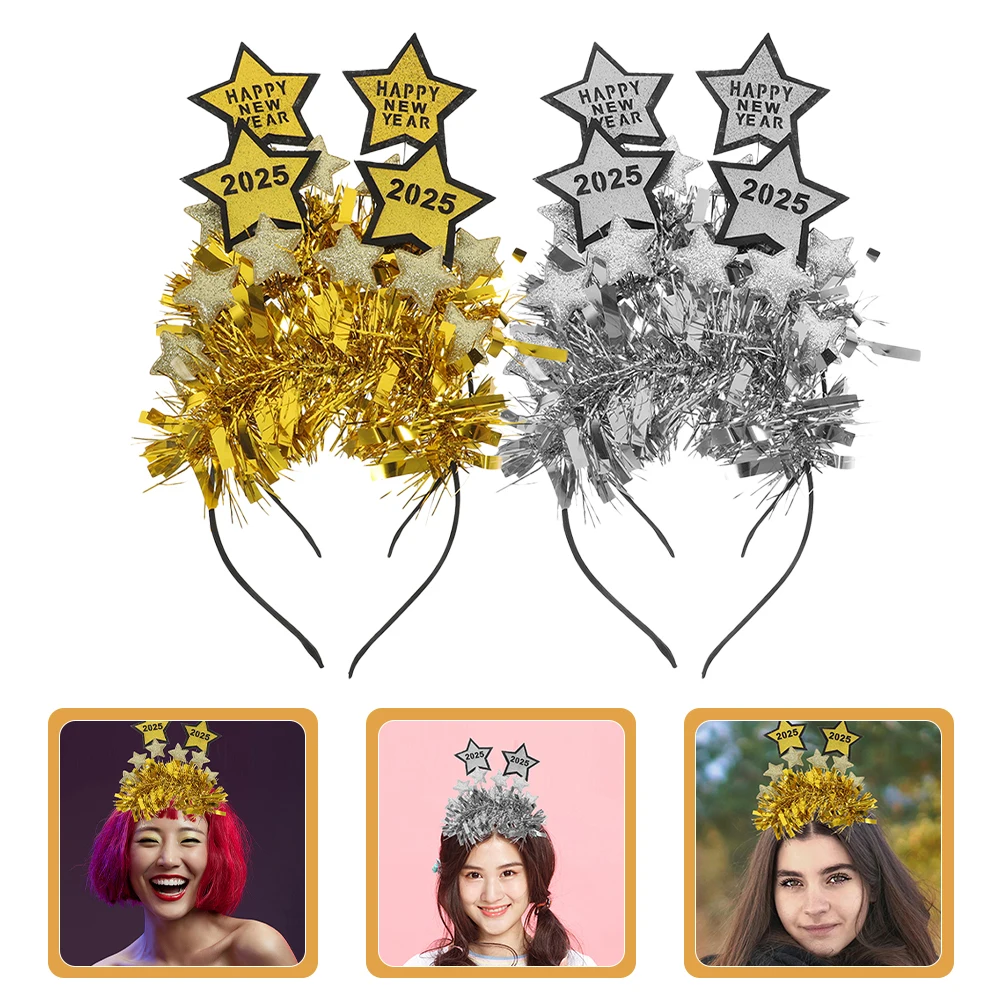 4 Pcs New Year Headband Hangers Years Headbands Girl Hair Accessories Decorations for Women Fashionable Miss
4 Pcs New Year Headband Hangers Years Headbands Girl Hair Accessories Decorations for Women Fashionable Miss