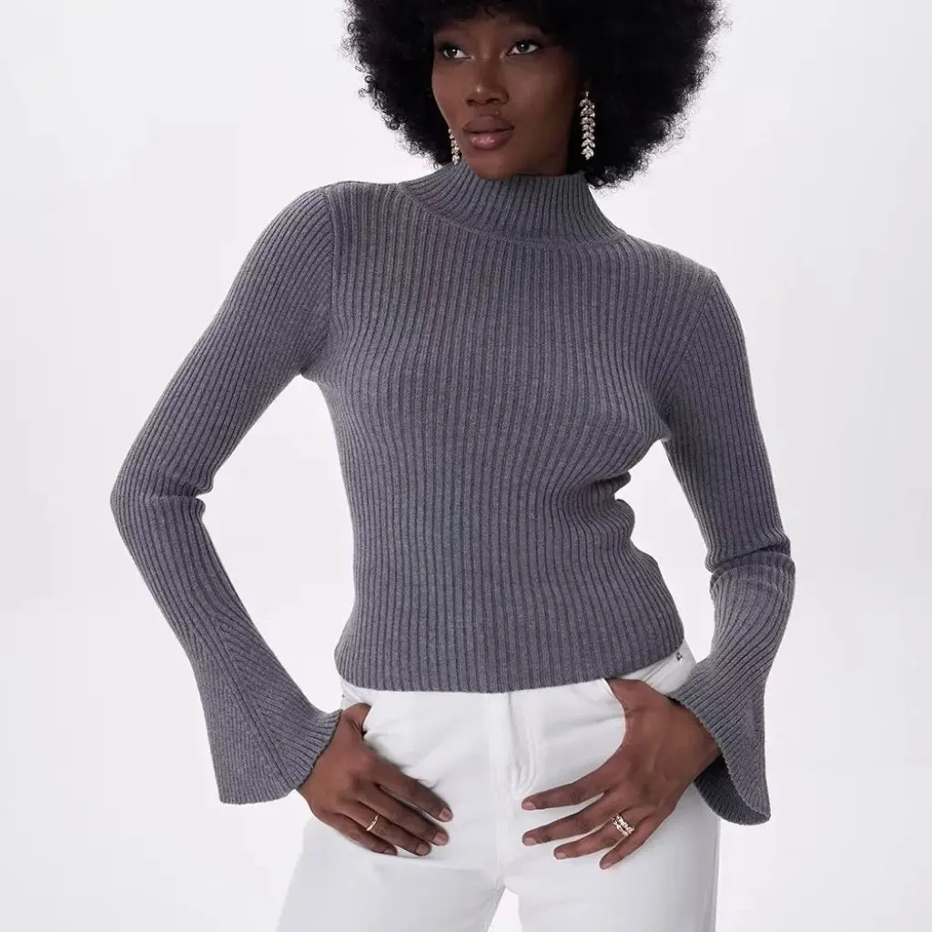 Женская водолазка, эластичный приталенный свитер, зимний расклешенный пуловер с длинными рукавами в американском стиле, внутренняя одежда 
Женская водолазка, эластичный приталенный свитер, зимний расклешенный пуловер с длинными рукавами в американском стиле, внутренняя одежда