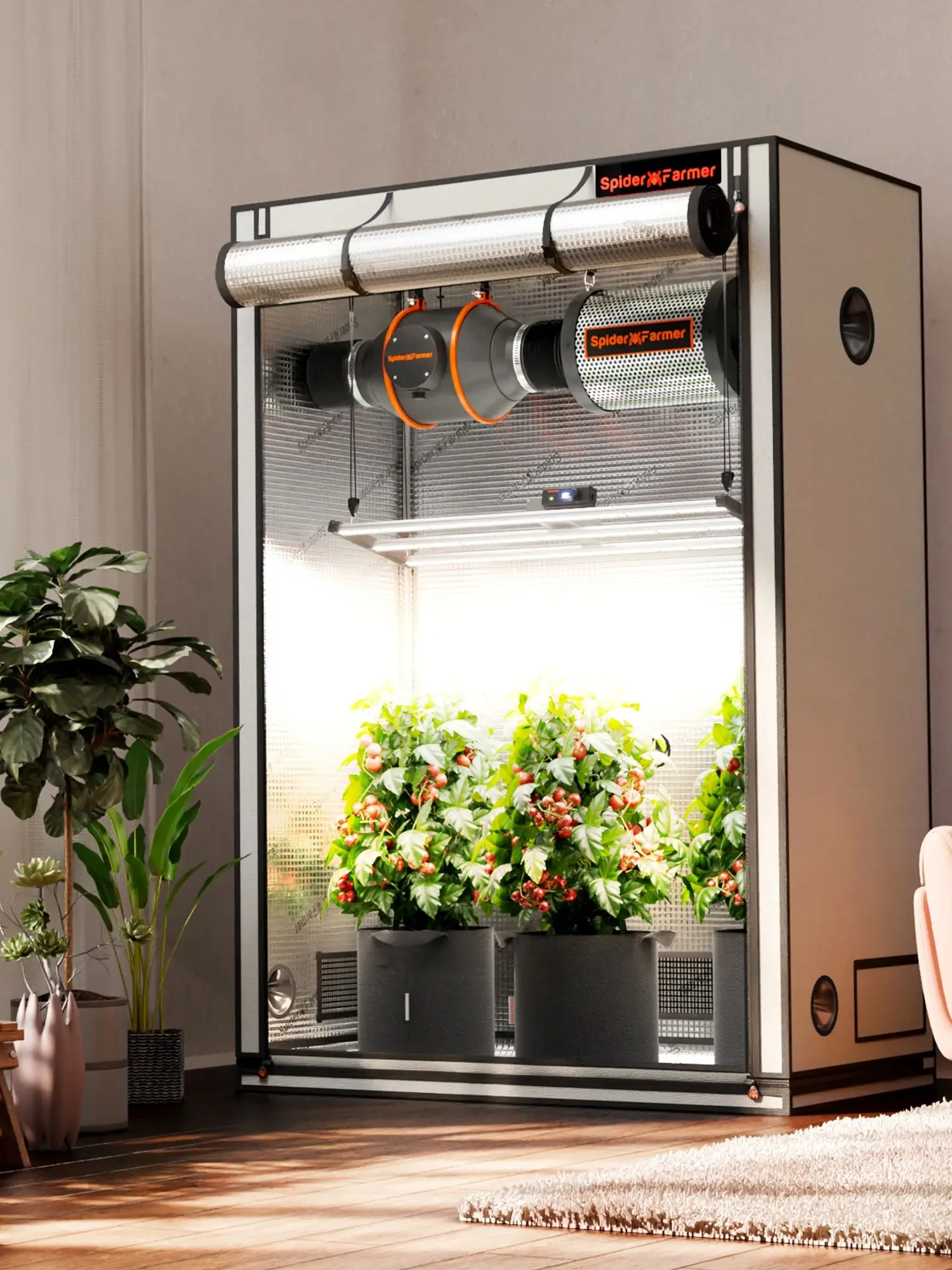 Spider Farmer 140cm x 70cm x 200cm Pro White Indoor Grow Tent 2000D Oxford Cloth Hydroponics Plant Growin
Spider Farmer 140cm x 70cm x 200cm Pro White Indoor Grow Tent 2000D Oxford Cloth Hydroponics Plant Growin