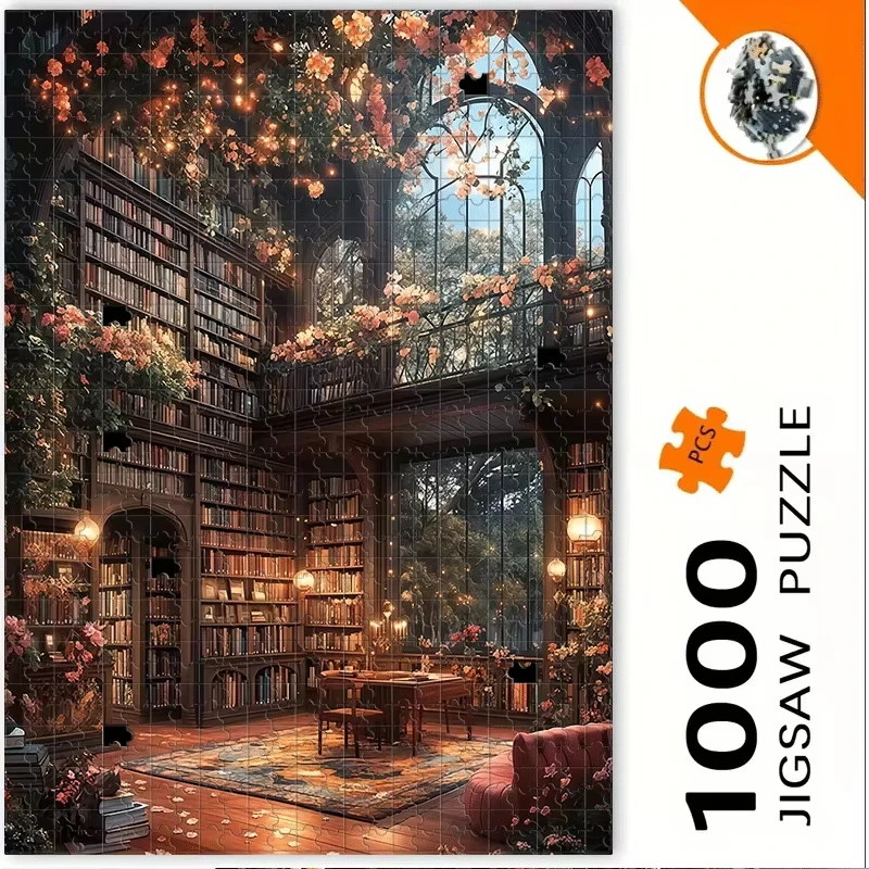 Library, Flowers, Chandelier, Table & Chairs, Books Puzzle 500pcs/1000pcs Adult Puzzle - Interactive Family Game, College Room
Library, Flowers, Chandelier, Table & Chairs, Books Puzzle 500pcs/1000pcs Adult Puzzle - Interactive Family Game, College Room