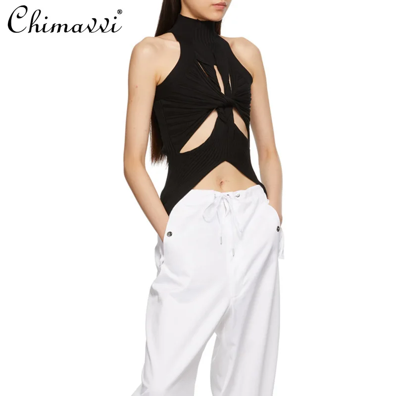 2025 New Summer Fashion Design Stand-up Collar Slim Slim Hollow Kink Knitted Top Sexy Vest Solid color T-shirt For Women
2025 New Summer Fashion Design Stand-up Collar Slim Slim Hollow Kink Knitted Top Sexy Vest Solid color T-shirt For Women