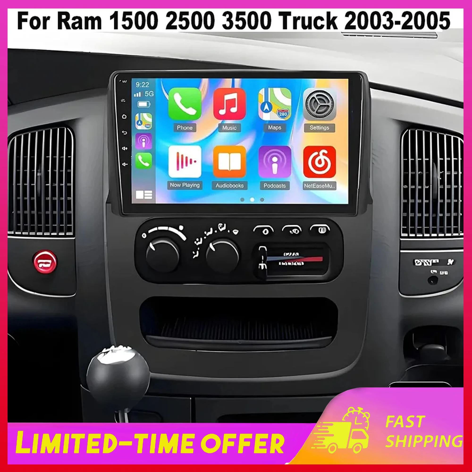 Мультимедийный проигрыватель Android 15 с 9-дюймовым экраном, CarPlay и Android Auto для Dodge Ram 1500 2500 3500 (2003-2005), 2+32 ГБ, AHD-навигация
Мультимедийный проигрыватель Android 15 с 9-дюймовым экраном, CarPlay и Android Auto для Dodge Ram 1500 2500 3500 (2003-2005), 2+32 ГБ, AHD-навигация