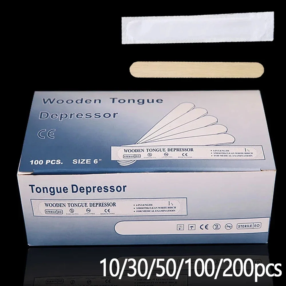 10/30/50/100/200PCS Tattoo Waxing Stick Disposable Tongue Depressor Wooden Sterilized Individual Pack Removal Tongue Beauty Tool
10/30/50/100/200PCS Tattoo Waxing Stick Disposable Tongue Depressor Wooden Sterilized Individual Pack Removal Tongue Beauty Tool